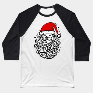 Funny Santa Christmas Baseball T-Shirt